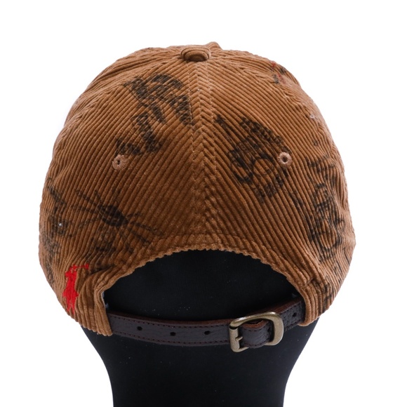 NWT Polo Ralph Lauren PRL Tiger Corduroy Brown Baseball Hat Cap - Picture 5 of 10